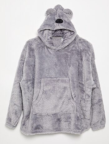 Hoodies van pluche breisel