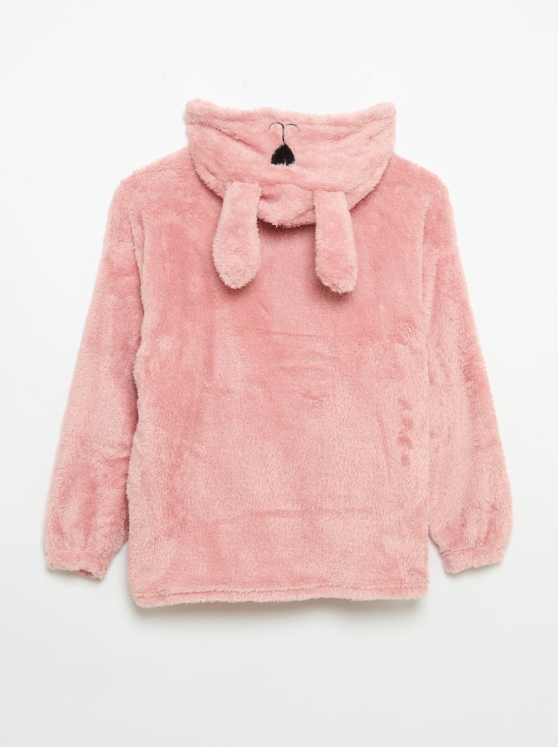 Hoodies van pluche breisel Rose - Kiabi