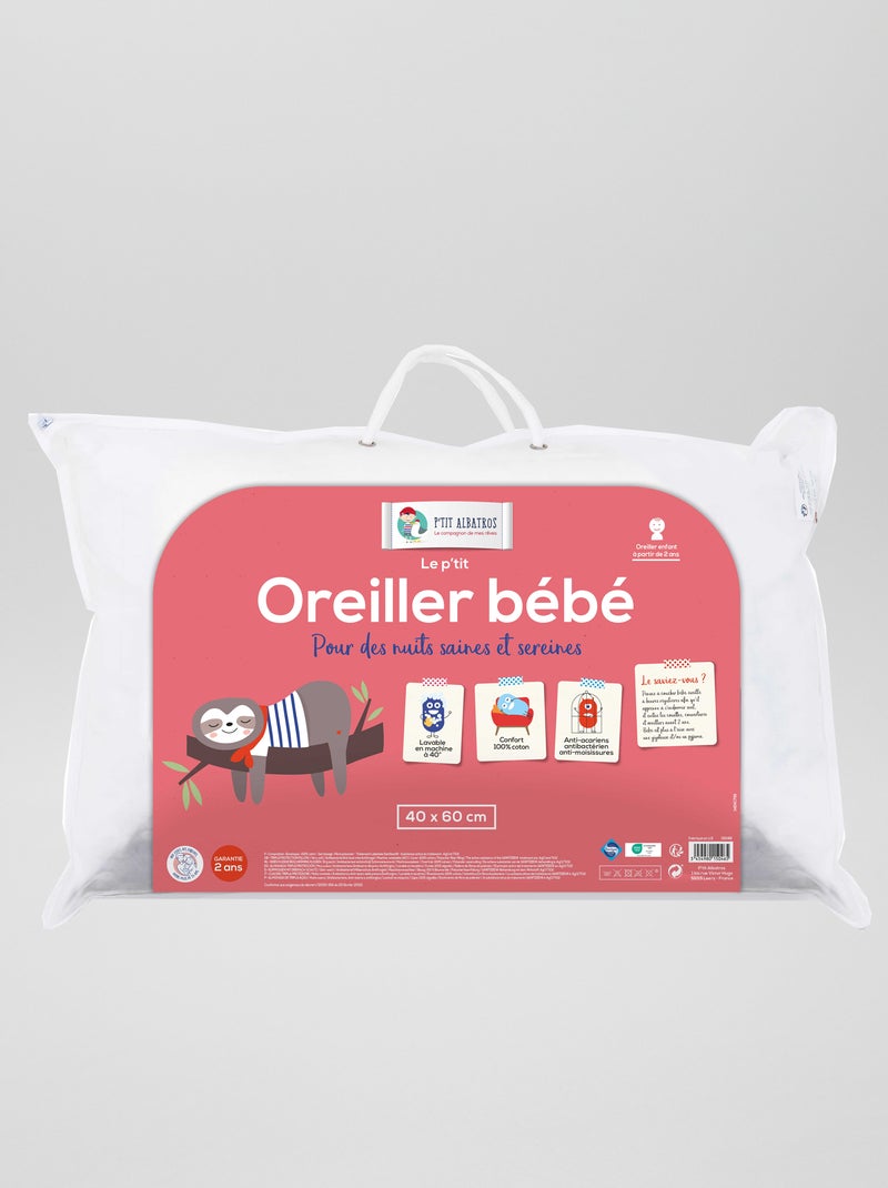 Hoofdkussen 'P'tit Albatros' WIT - Kiabi