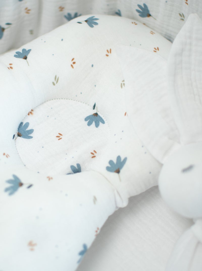 Hoofdsteunkussen voor baby van katoenen mousseline Wit - Kiabi