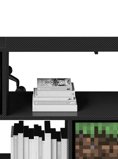 Hoogslaper 90 x 200 met bureau en LED-verlichting 'Roba' - Minecraft - Kiabi