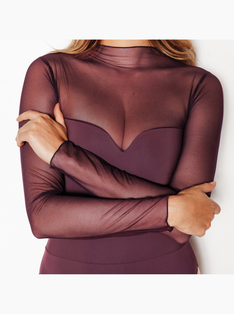 Hopeful body met ingebouwde bralette bordeaux Bordeaux - Kiabi