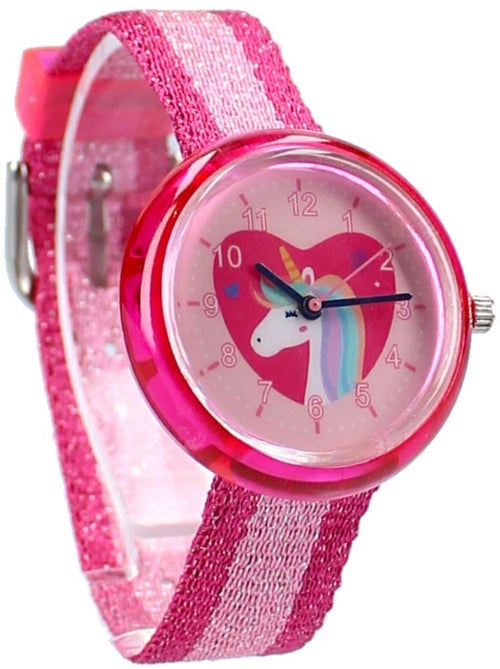 Horloge analogique kinderen 'Happy Kids' eenhoorn – Pince met paillette Pret - Kiabi