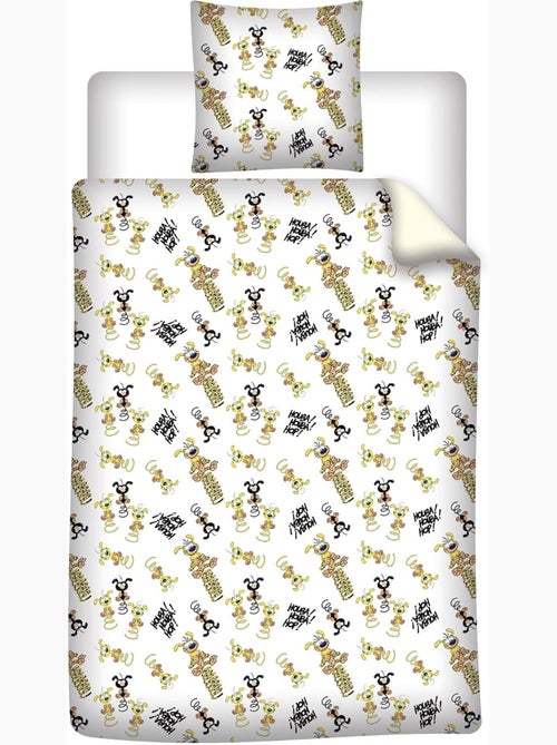 Housse Couette Marsupilami 140x200cm + Taie 65x65cm – Houba Houba Hop – Polycoton – Licence Officiel - Kiabi