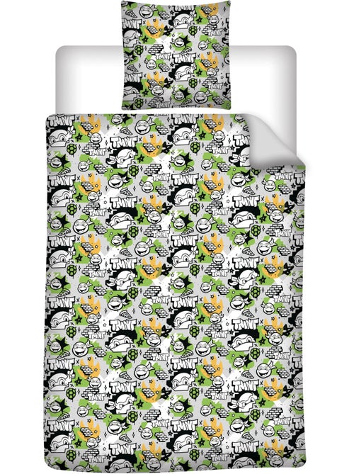 Housse Couette Tortues Ninja TMNT 140x200cm + Taie 65x65cm – Polycoton - Kiabi Housse Couette Tortues Ninja TMNT 140x200cm + Taie 65x65cm – Polycoton - Kiabi