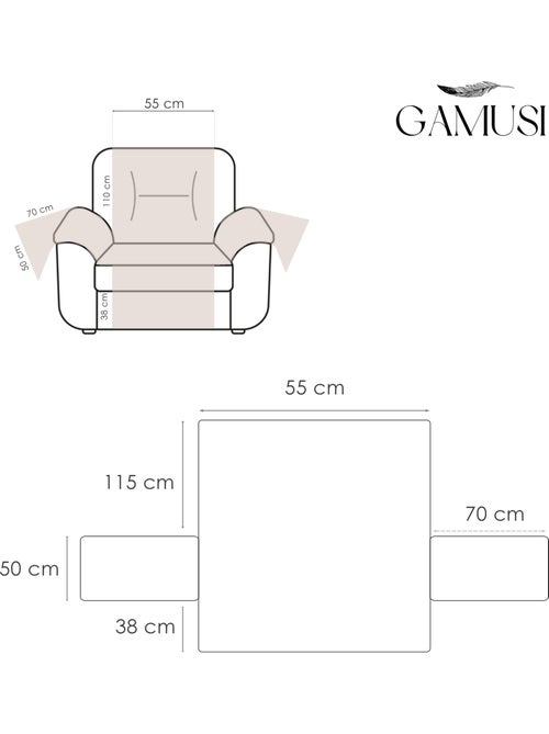 Housse de canapé 1 place, avec élastique ajustable - Gamusi. - Kiabi Housse de canapé 1 place, avec élastique ajustable - Gamusi. - Kiabi