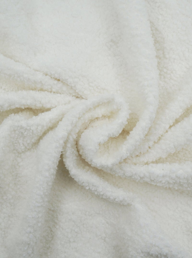 Housse de canapé extensible bouclette Beige coquille - Kiabi