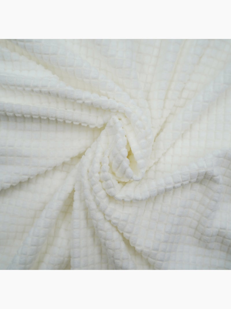 Housse de canapé extensible gaufrée pour canapé 3 places Blanc - Kiabi