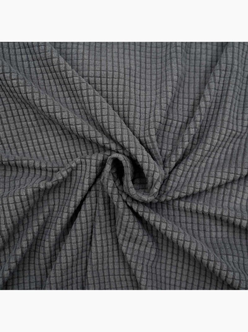 Housse de canapé extensible gaufrée pour canapé 3 places gris anthracite - Kiabi