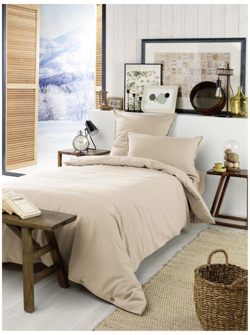 Housse de couette 1 personne - flanelle douce et chaude - candice - Kiabi