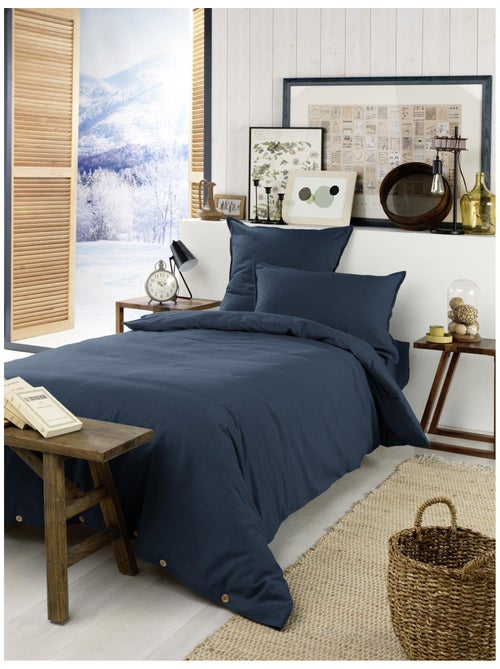 Housse de couette 1 personne - flanelle douce et chaude - candice - Kiabi