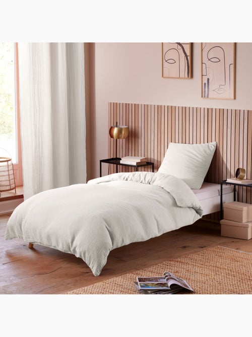 Housse de couette + 1 taie – gaze de coton – avy - Kiabi Housse de couette + 1 taie – gaze de coton – avy - Kiabi