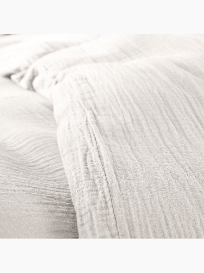 Housse de couette + 1 taie – gaze de coton – avy Blanc - Kiabi