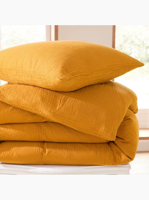 Housse de couette + 1 taie – gaze de coton – avy - Kiabi Housse de couette + 1 taie – gaze de coton – avy - Kiabi