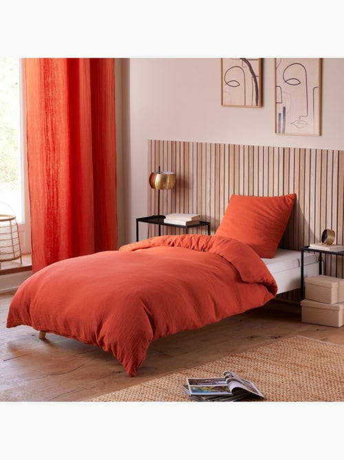 Housse de couette + 1 taie – gaze de coton – avy - Kiabi Housse de couette + 1 taie – gaze de coton – avy - Kiabi
