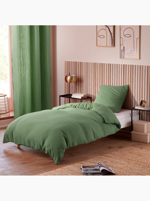 Housse de couette + 1 taie – gaze de coton – avy - Kiabi Housse de couette + 1 taie – gaze de coton – avy - Kiabi