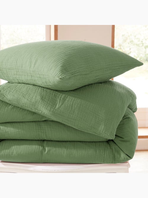 Housse de couette + 1 taie – gaze de coton – avy - Kiabi Housse de couette + 1 taie – gaze de coton – avy - Kiabi