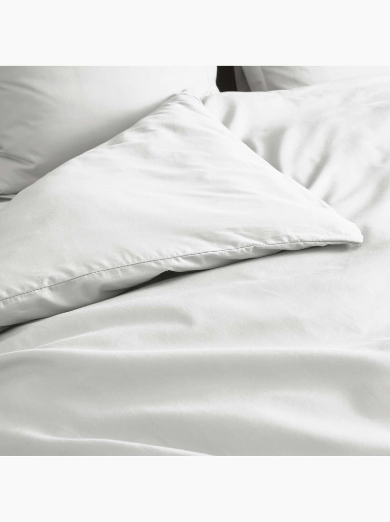 Housse de couette 100% Percale de Coton ORIGINE Blanc - Kiabi