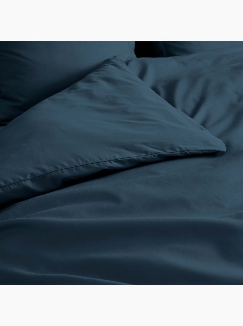 Housse de couette 100% Percale de Coton ORIGINE Gris - Kiabi