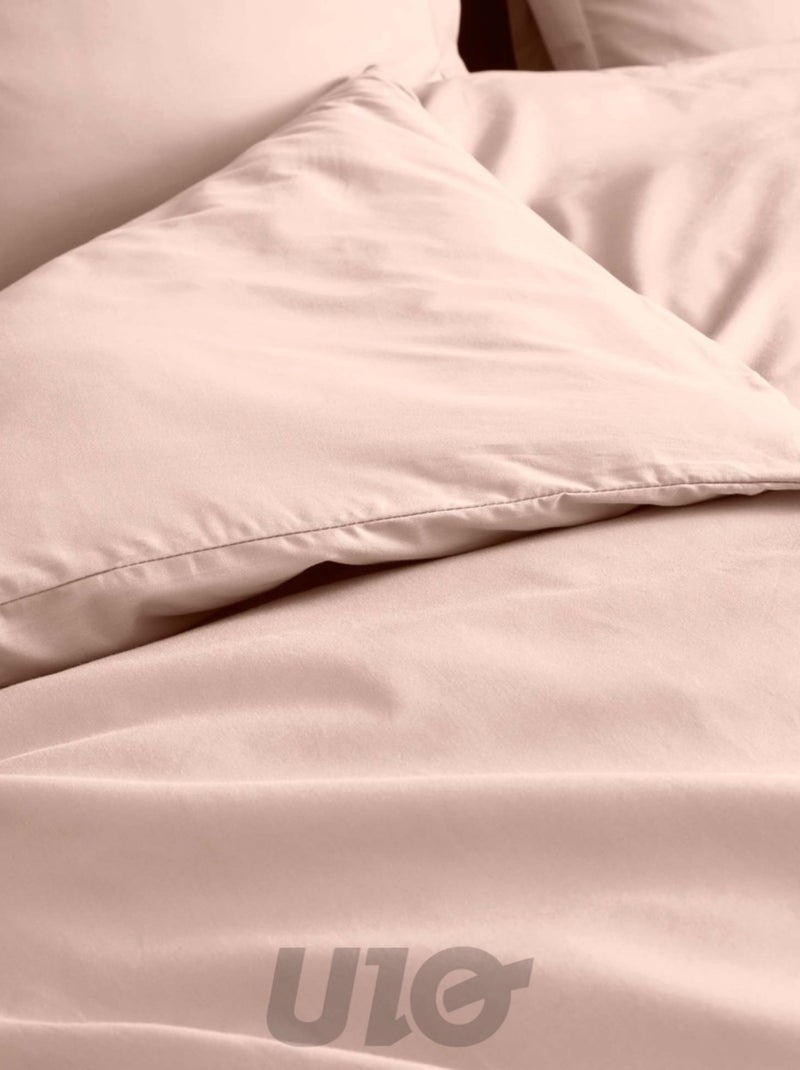 Housse de couette 100% Percale de Coton ORIGINE Rose - Kiabi