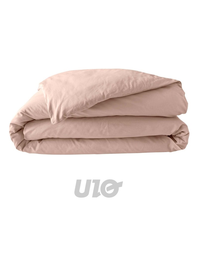 Housse de couette 100% Percale de Coton ORIGINE Rose - Kiabi