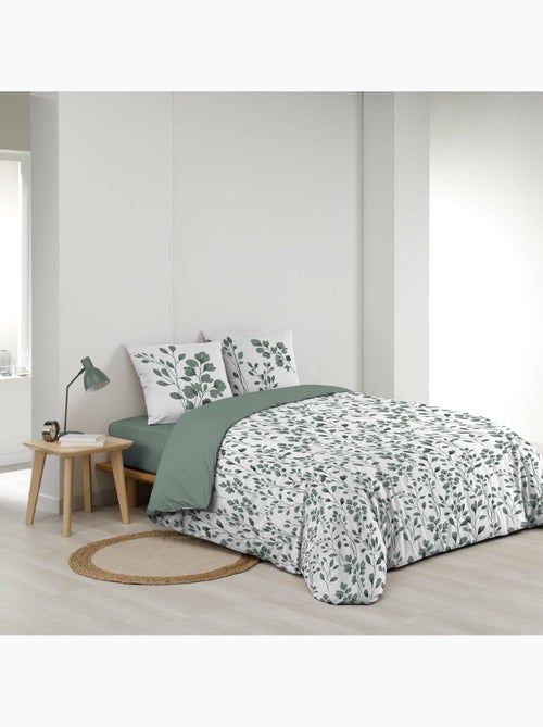 Housse de couette + 2 taies – coton 57 fils – imprimé végétal - Kiabi Housse de couette + 2 taies – coton 57 fils – imprimé végétal - Kiabi