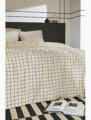 Housse de couette + 2 taies d’oreiller – coton 57 fils – carrie pampa