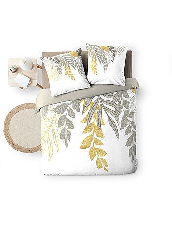 Housse de couette 240 x 220 cm coton 42 fils + 2 taies orlana