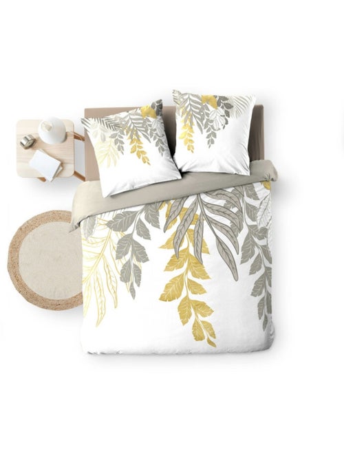 Housse de couette 240 x 220 cm coton 42 fils + 2 taies orlana - Kiabi