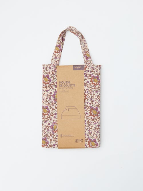 Housse de couette (260 x 240cm) fleurs - Kiabi