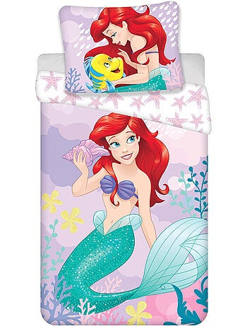 Housse de Couette Ariel Princesse Disney 140x200 cm - Coton - Parure de lit enfant