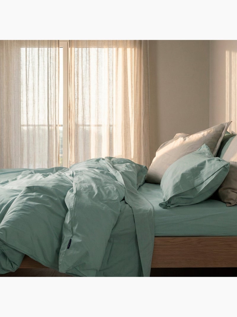 Housse de couette Basic "Happyfriday" Menthe - Kiabi