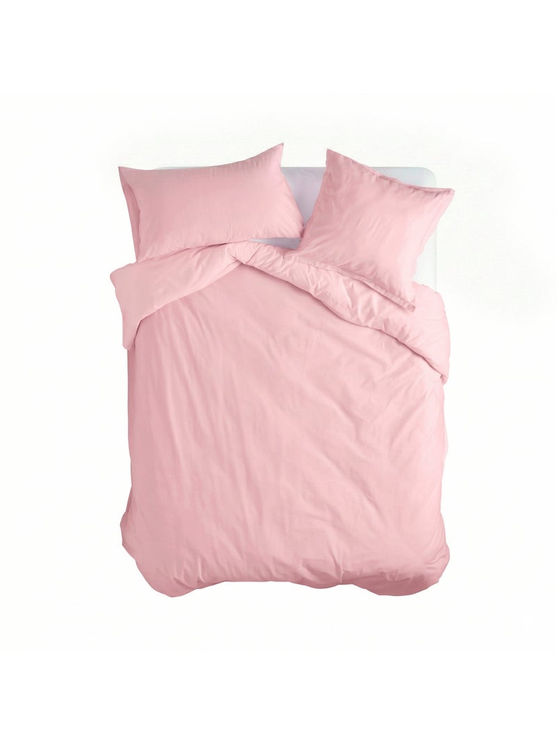 Housse de couette Basic "Happyfriday" Rose - Kiabi