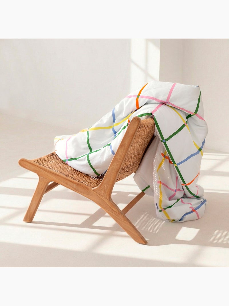 Housse de couette Color lines "Happyfriday" Multicolore - Kiabi