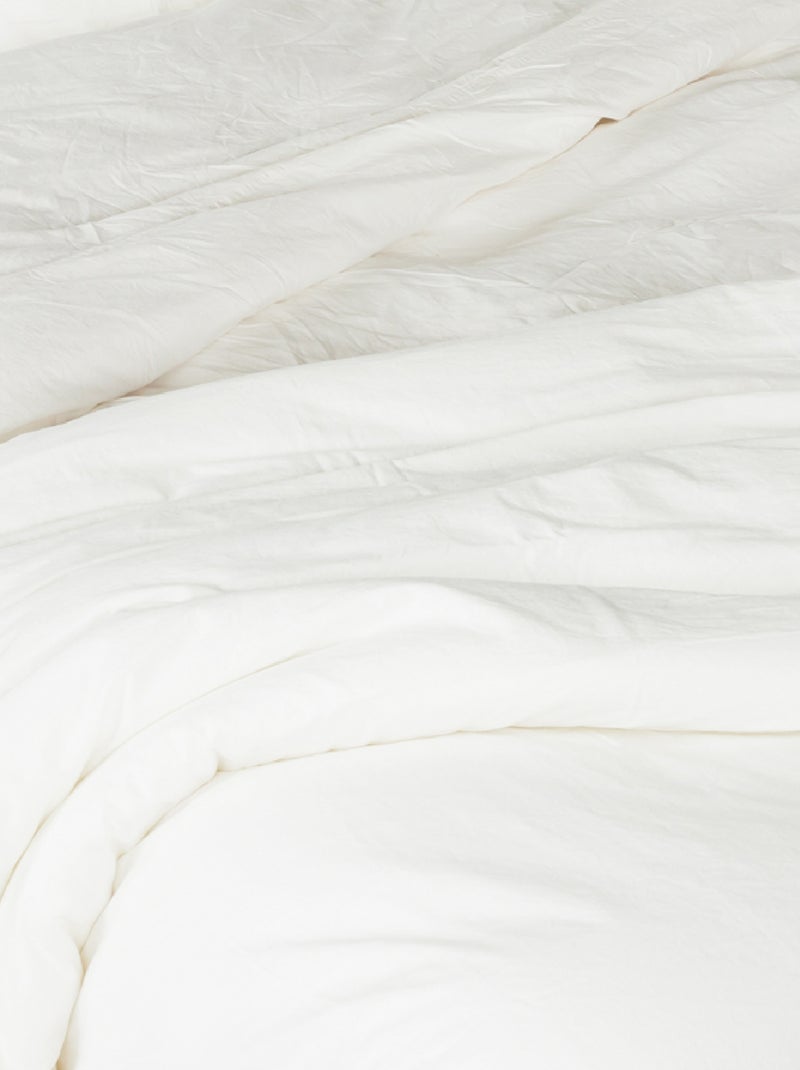 Housse de couette coton Lavé Oekotex Beige clair - Kiabi