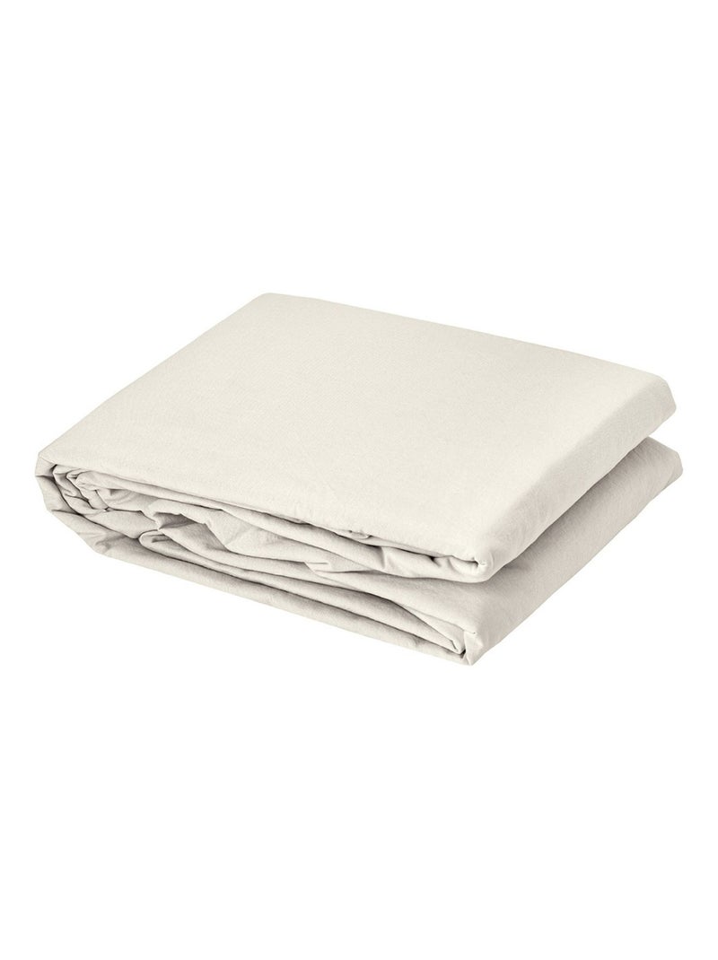 Housse de couette coton Lavé Oekotex Beige clair - Kiabi