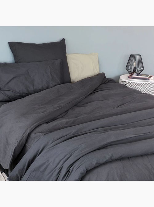Housse de couette coton Lavé Oekotex - Kiabi Housse de couette coton Lavé Oekotex - Kiabi