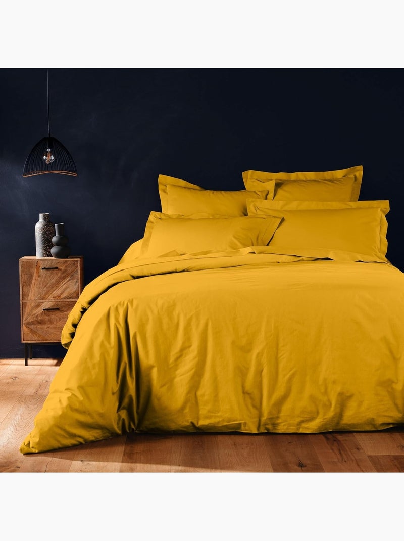 Housse de couette coton lina douceur d'intérieur Jaune - Kiabi