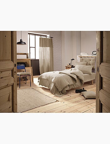 Housse de couette – double gaze de coton - finition boutons en bois - gaïa