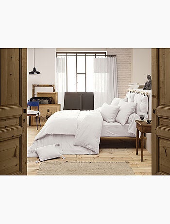 Housse de couette – double gaze de coton - finition boutons en bois - gaïa