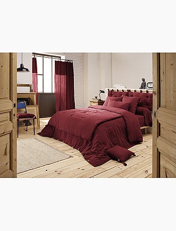 Housse de couette – double gaze de coton - finition boutons en bois - gaïa