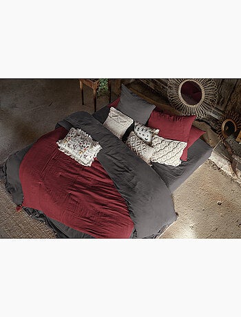 Housse de couette – double gaze de coton - finition boutons en bois - gaïa