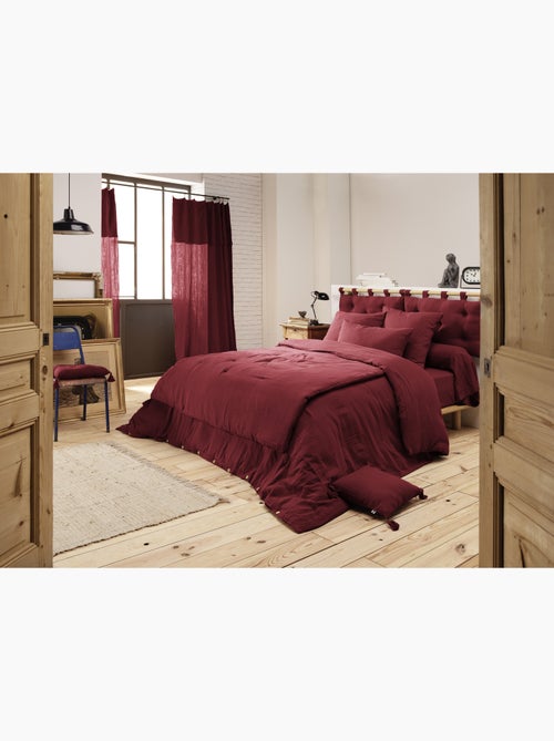 Housse de couette – double gaze de coton - finition boutons en bois - gaïa - Kiabi