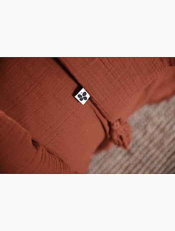 Housse de couette – double gaze de coton - finition boutons en bois - gaïa
