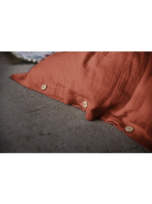 Housse de couette – double gaze de coton - finition boutons en bois - gaïa - Kiabi Housse de couette – double gaze de coton - finition boutons en bois - gaïa - Kiabi