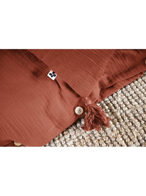 Housse de couette – double gaze de coton - finition boutons en bois - gaïa - Kiabi Housse de couette – double gaze de coton - finition boutons en bois - gaïa - Kiabi