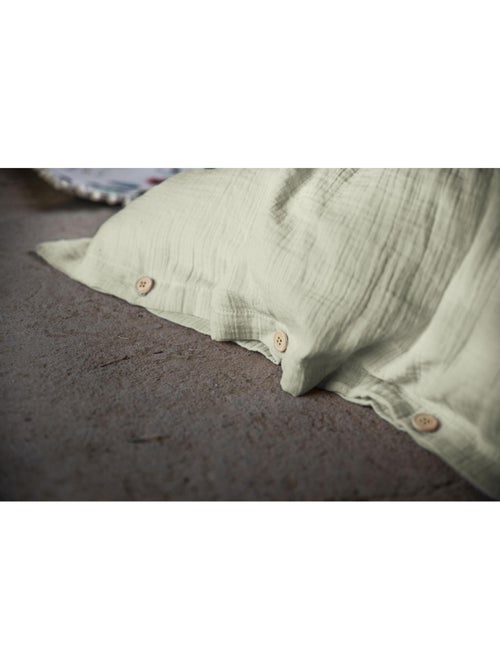 Housse de couette – double gaze de coton - finition boutons en bois - gaïa - Kiabi Housse de couette – double gaze de coton - finition boutons en bois - gaïa - Kiabi