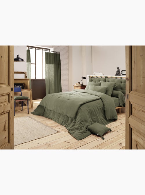 Housse de couette – double gaze de coton - finition boutons en bois - gaïa - Kiabi