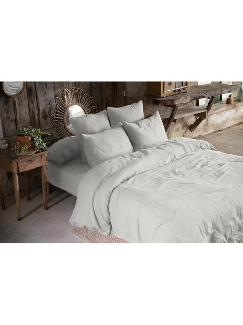 Housse de couette double gaze de coton  + 2 taies d’oreiller 60x60 cm - Kiabi