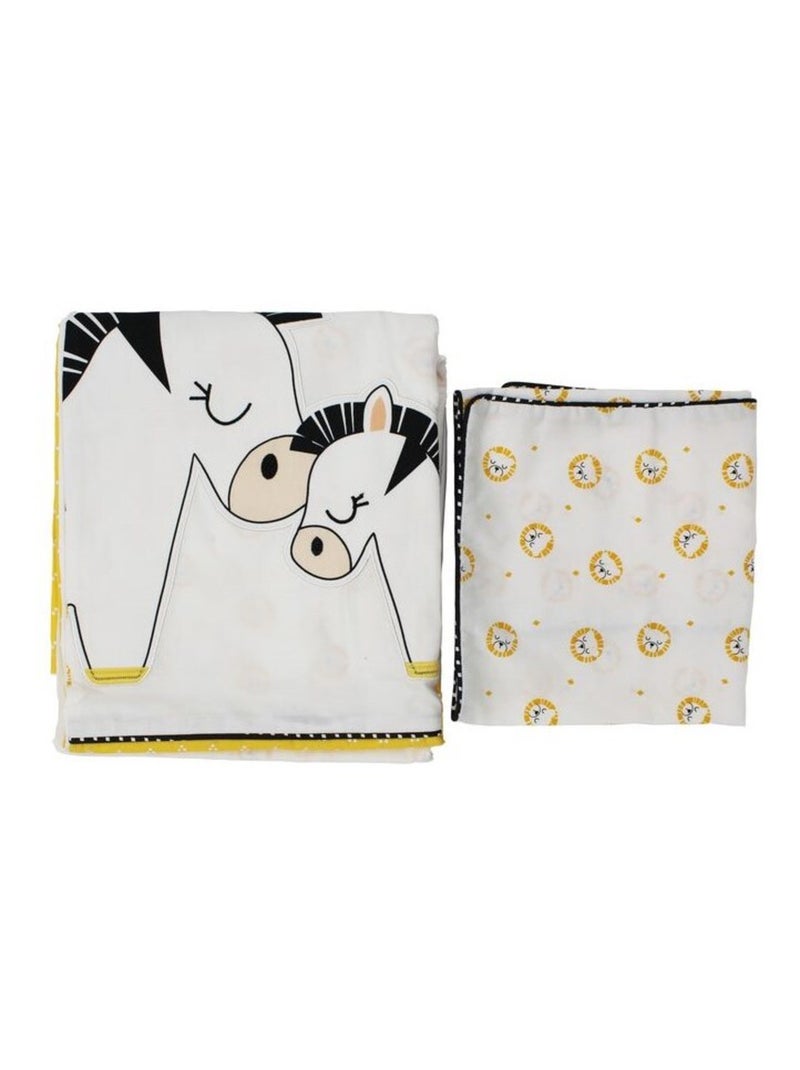 Housse de couette en coton - sauthon Blanc - Kiabi